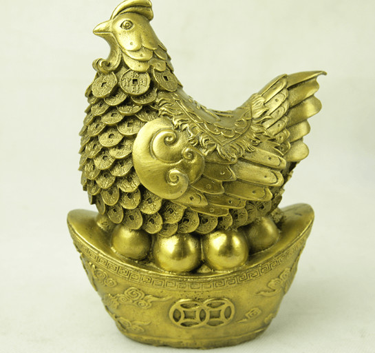 tượng gà mái đẻ trứng vàng bằng đồng